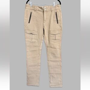 Rag & Bone Bowery Skinny Cargo Pants Khaki Tan Zipper Utility Women’s Size 10